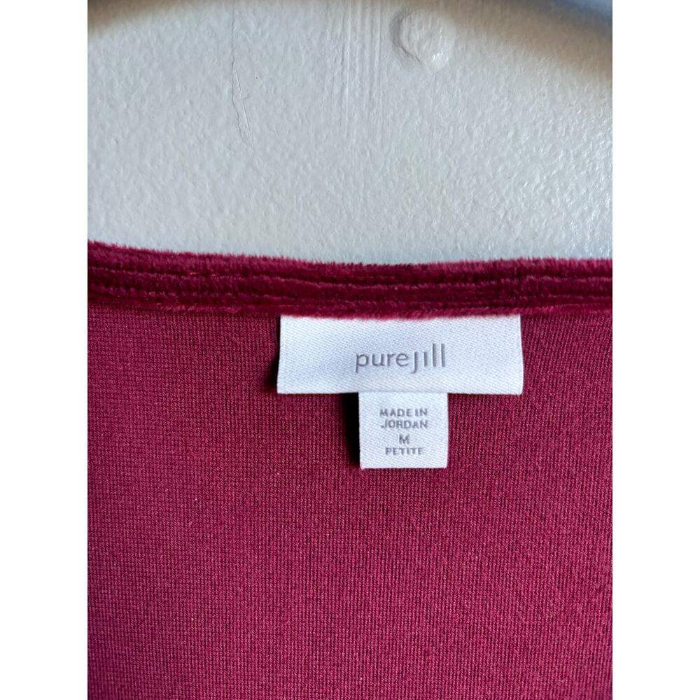 J.Jill Pure Jill Velvet Tunic Top Blouse Womens Size M Petite - Picture 2 of 4